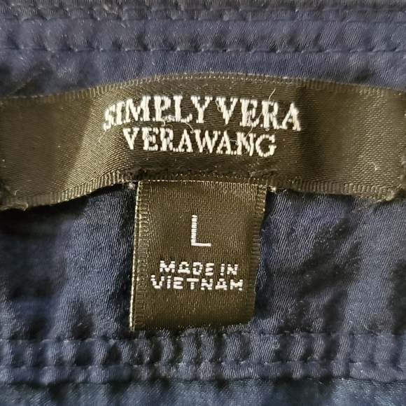SIMPLY VERA VERA WANG Women's Blue Blouse Size Large - Picture 3 of 3